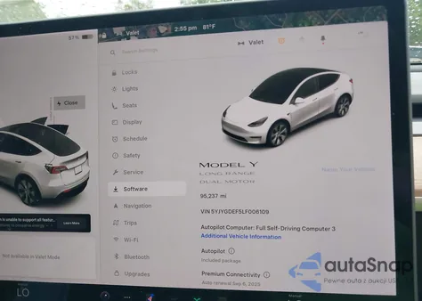 2020 Tesla Model Y Long Range Dual Motor All-Wheel Drive/Performance Dual Motor All-Wheel Drive z USA, uszkodzony, nr VIN 5YJYGDEF5LF006109